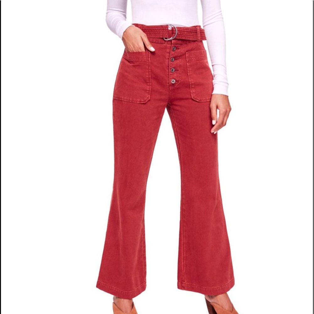 NWOT Wine Corin Mod Slim Flare Pants